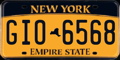 NY license plate GIO6568