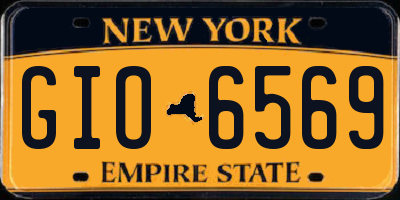NY license plate GIO6569