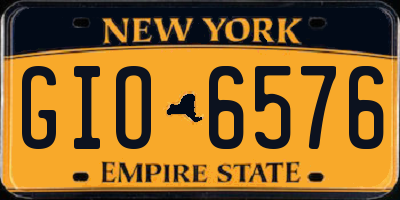 NY license plate GIO6576