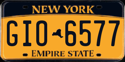 NY license plate GIO6577