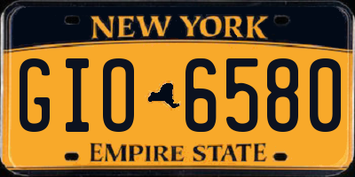 NY license plate GIO6580