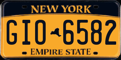 NY license plate GIO6582
