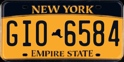 NY license plate GIO6584