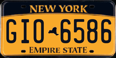 NY license plate GIO6586