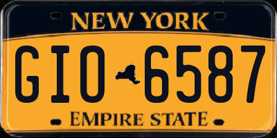 NY license plate GIO6587
