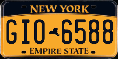 NY license plate GIO6588