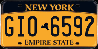 NY license plate GIO6592