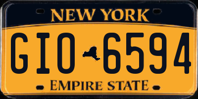 NY license plate GIO6594