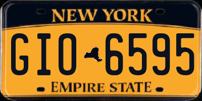 NY license plate GIO6595