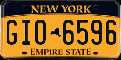 NY license plate GIO6596