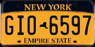 NY license plate GIO6597