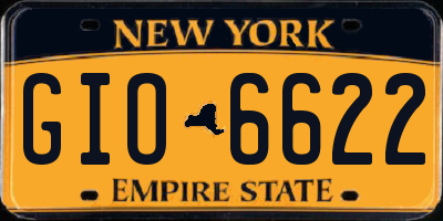 NY license plate GIO6622
