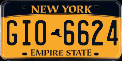 NY license plate GIO6624
