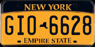 NY license plate GIO6628