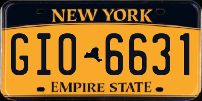 NY license plate GIO6631