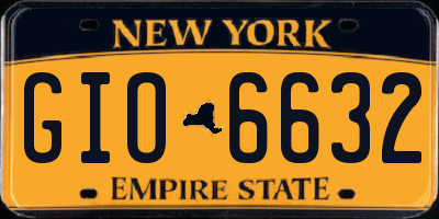 NY license plate GIO6632