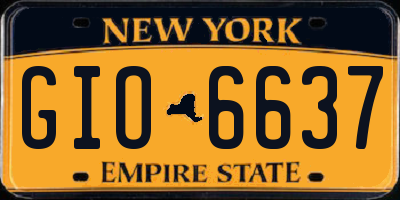 NY license plate GIO6637