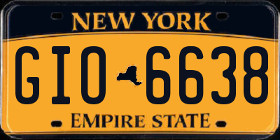 NY license plate GIO6638