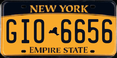 NY license plate GIO6656