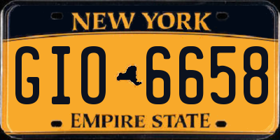 NY license plate GIO6658