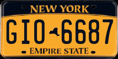 NY license plate GIO6687