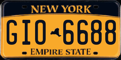 NY license plate GIO6688