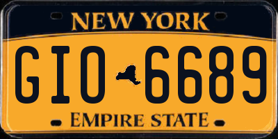 NY license plate GIO6689