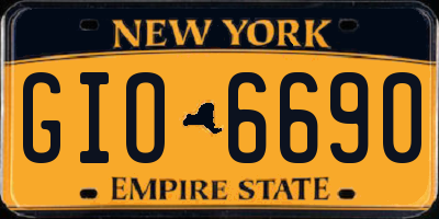 NY license plate GIO6690