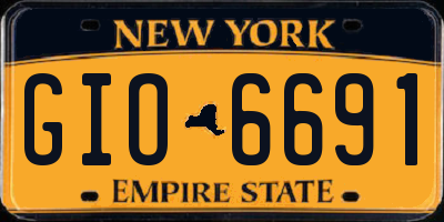NY license plate GIO6691
