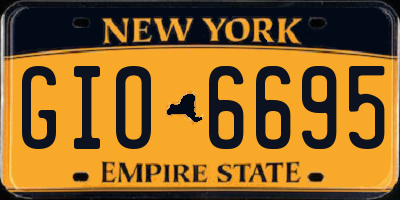 NY license plate GIO6695