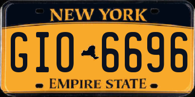 NY license plate GIO6696