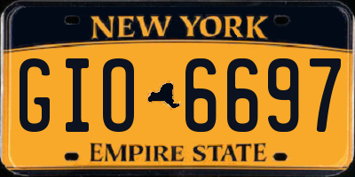 NY license plate GIO6697