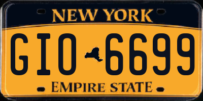 NY license plate GIO6699