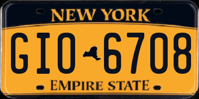 NY license plate GIO6708