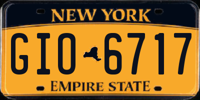 NY license plate GIO6717