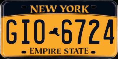 NY license plate GIO6724