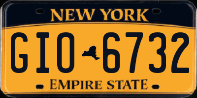 NY license plate GIO6732