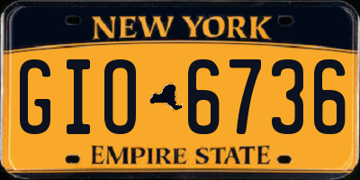 NY license plate GIO6736