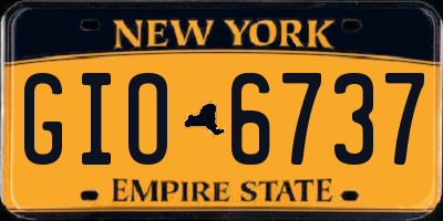 NY license plate GIO6737