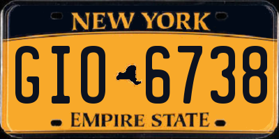 NY license plate GIO6738