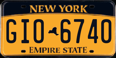 NY license plate GIO6740