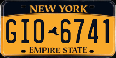 NY license plate GIO6741