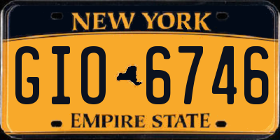 NY license plate GIO6746