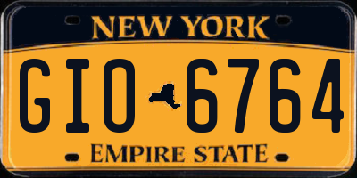 NY license plate GIO6764