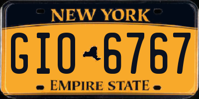 NY license plate GIO6767