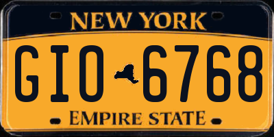 NY license plate GIO6768