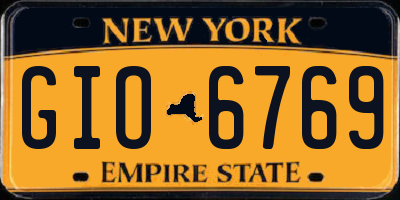 NY license plate GIO6769