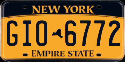 NY license plate GIO6772
