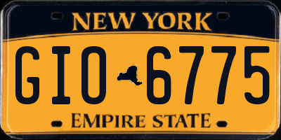 NY license plate GIO6775