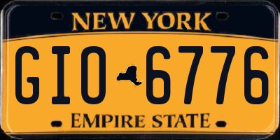 NY license plate GIO6776